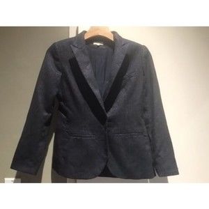 Soeur wool-Blend Garnish blue sparkle Blazer/Jacket Size xxs/0 designer portugal
